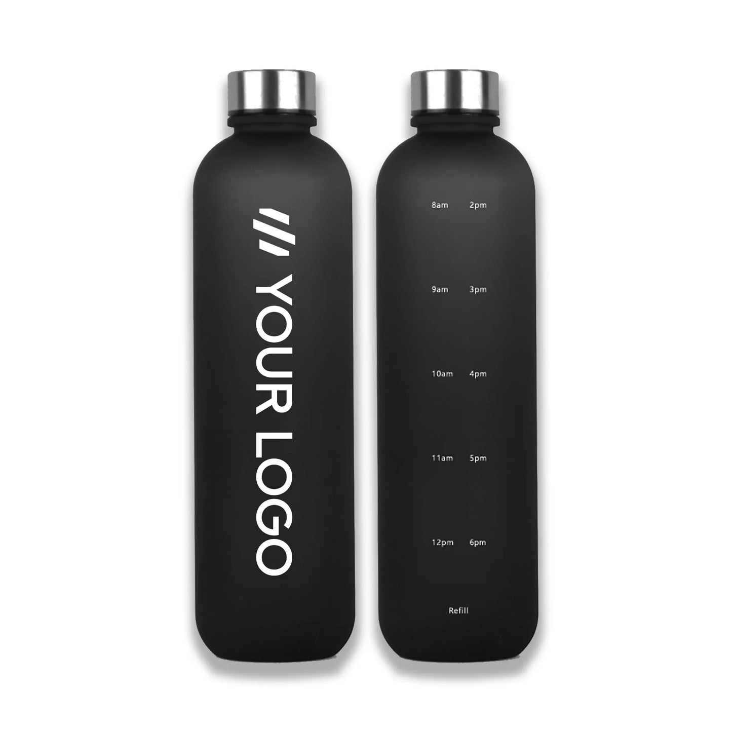 Sample - Time-Challenge Hydration Bottle – 1000ml Tritan with AM/PM Tracker & Screw Cork Lid
