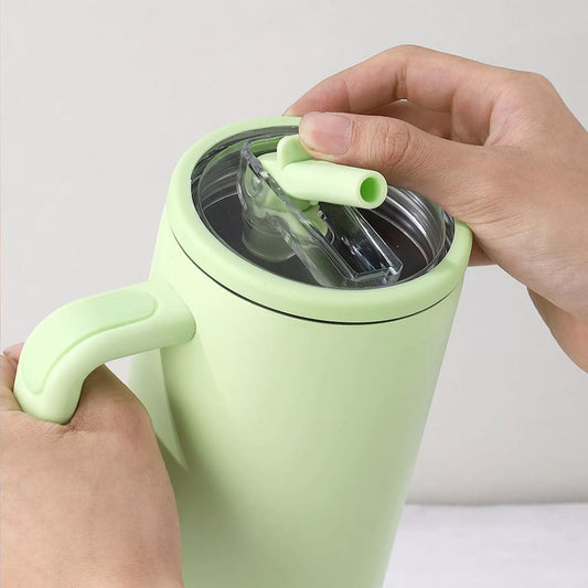 Leakproof Mega Tumbler – 1180ml with Pop-Up Straw & Straw Pocket