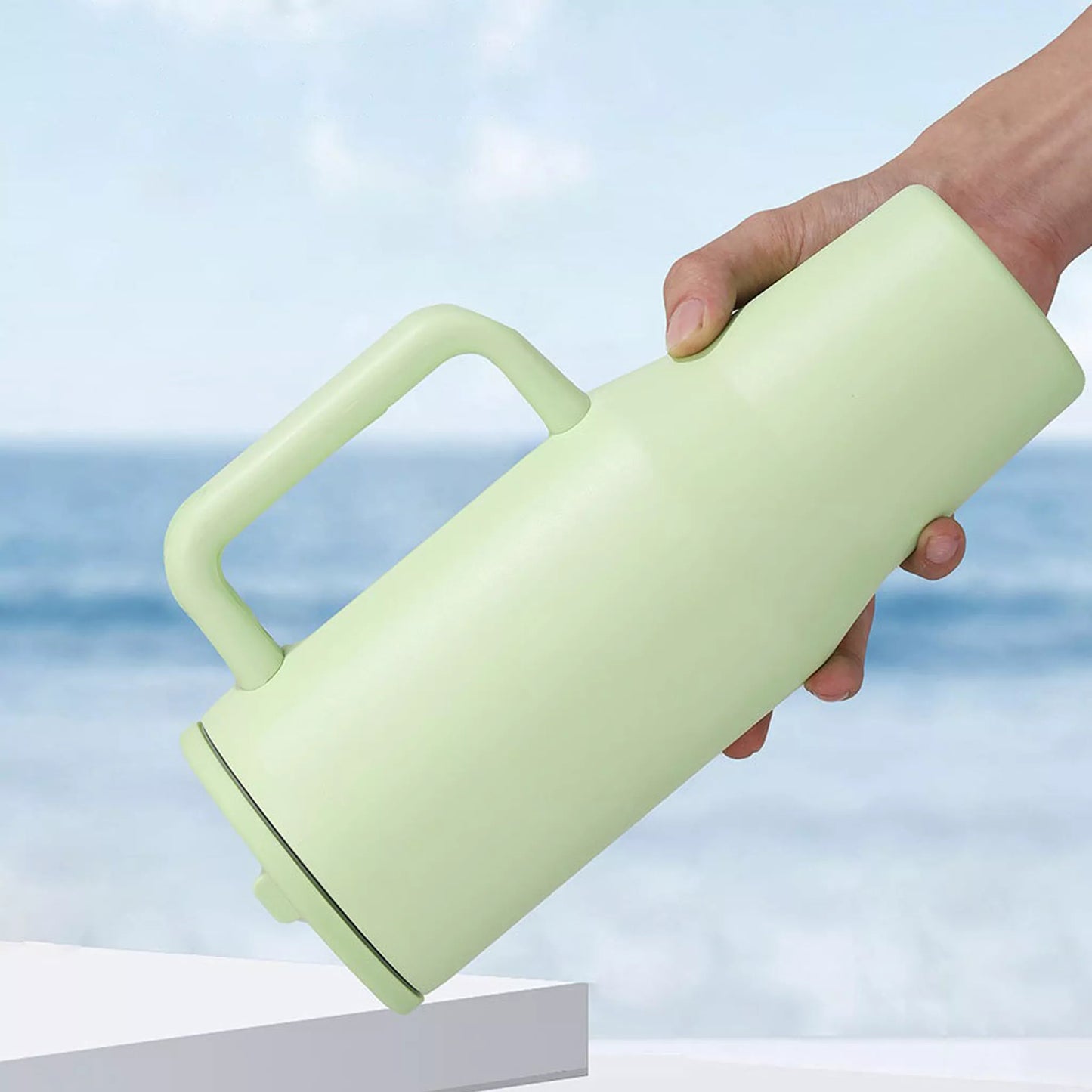 Leakproof Mega Tumbler – 1180ml with Pop-Up Straw & Straw Pocket