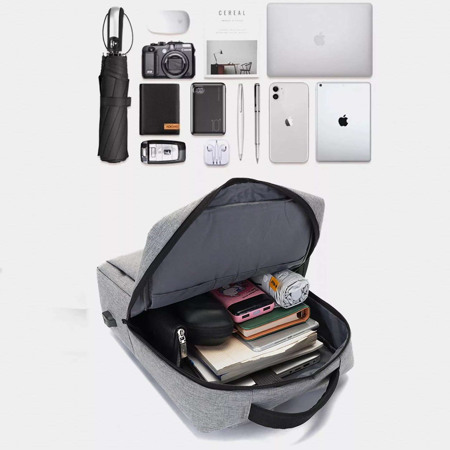 Backpack Basic 1 – Budget-Friendly Business Backpack with USB Charging Port
