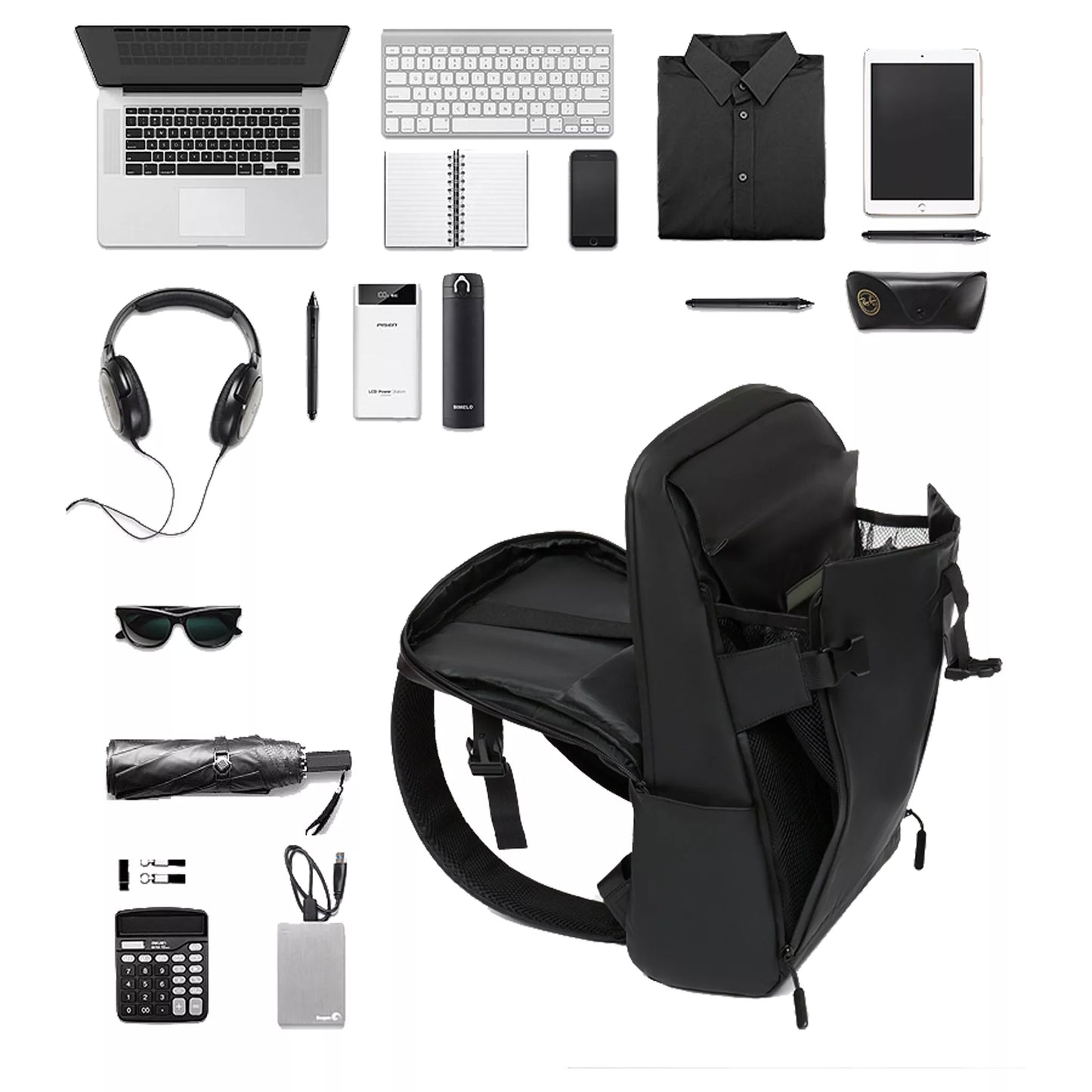 Backpack Pro 3 – Casual Laptop Backpack with Expandable Compartment & Waterproof Pocket