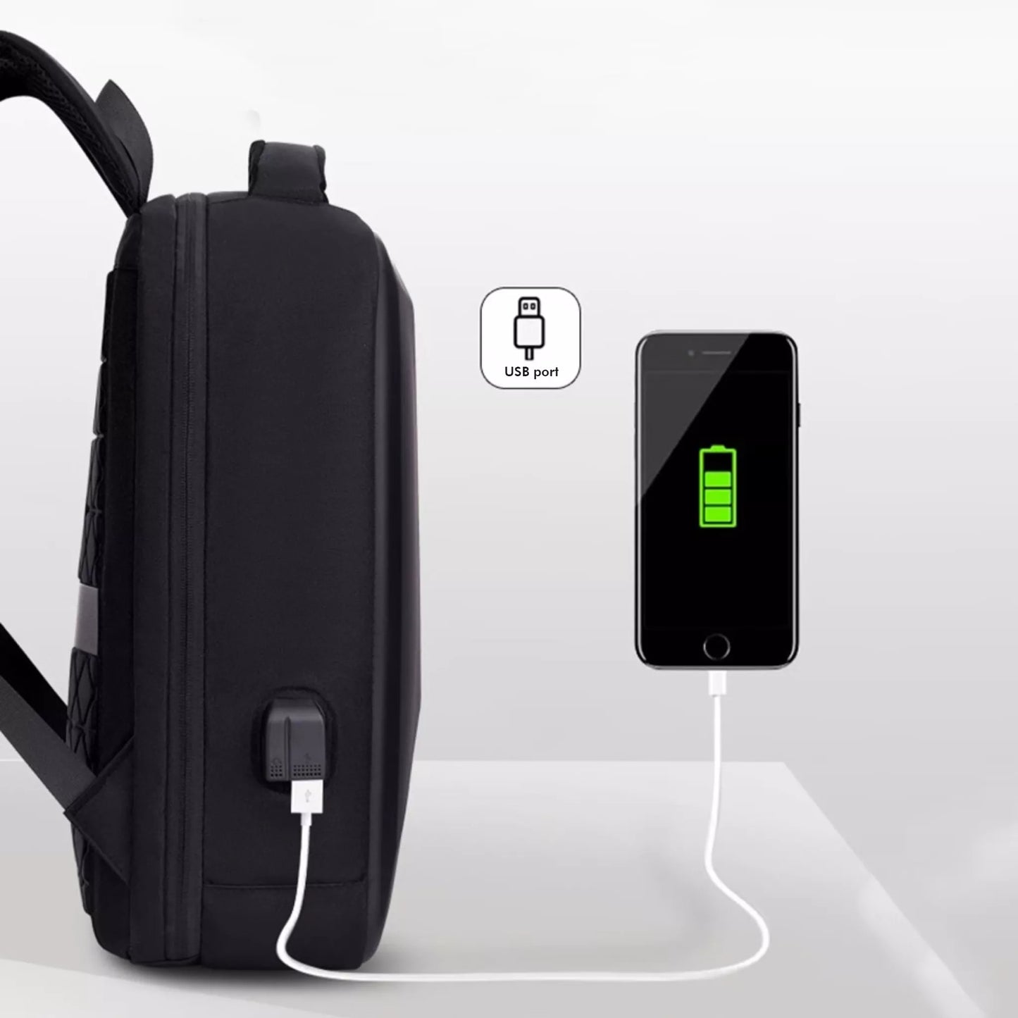Backpack Tech 1 – Hardshell Laptop Backpack with Password Lock & USB Port