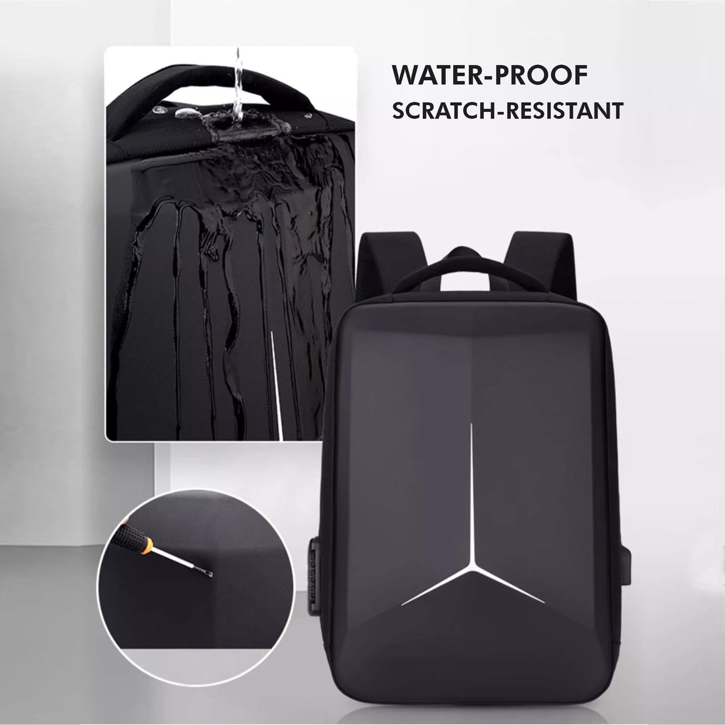 Backpack Tech 1 – Hardshell Laptop Backpack with Password Lock & USB Port