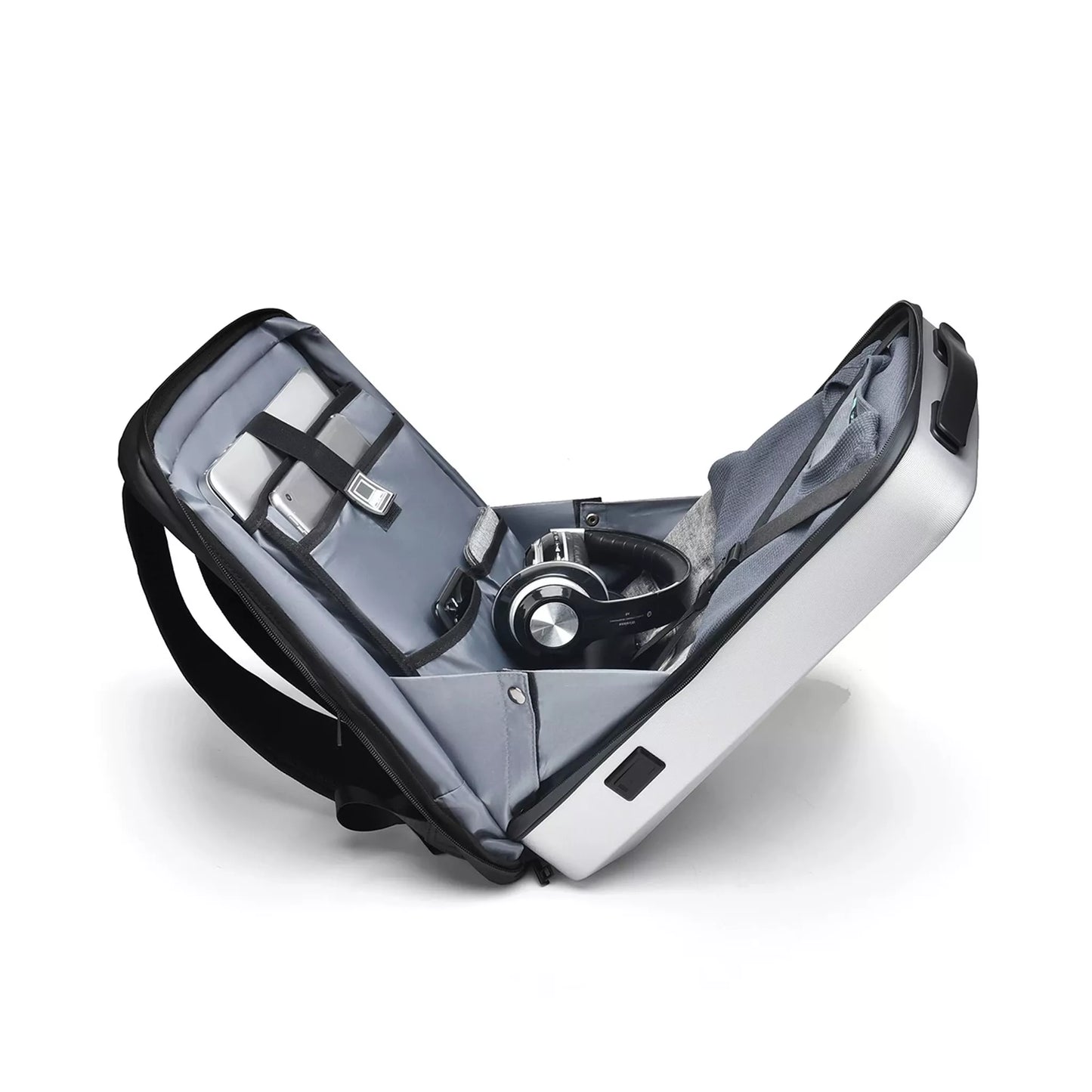 Backpack Tech 2 – Cybertruck-Inspired Expandable Hardshell Backpack with Password Lock