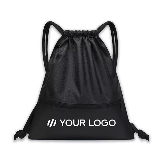 Drawstring Bag 1 – Lightweight Sports Bag with Inner & Outer Zip Pockets