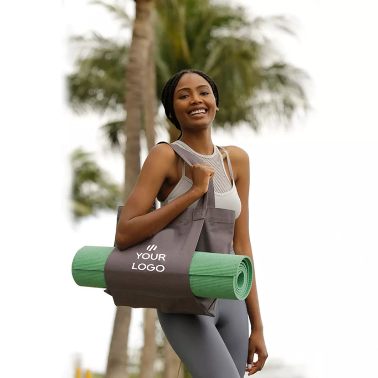 Yoga Mat Tote Bag – Lightweight with Side Pocket for Mat Storage