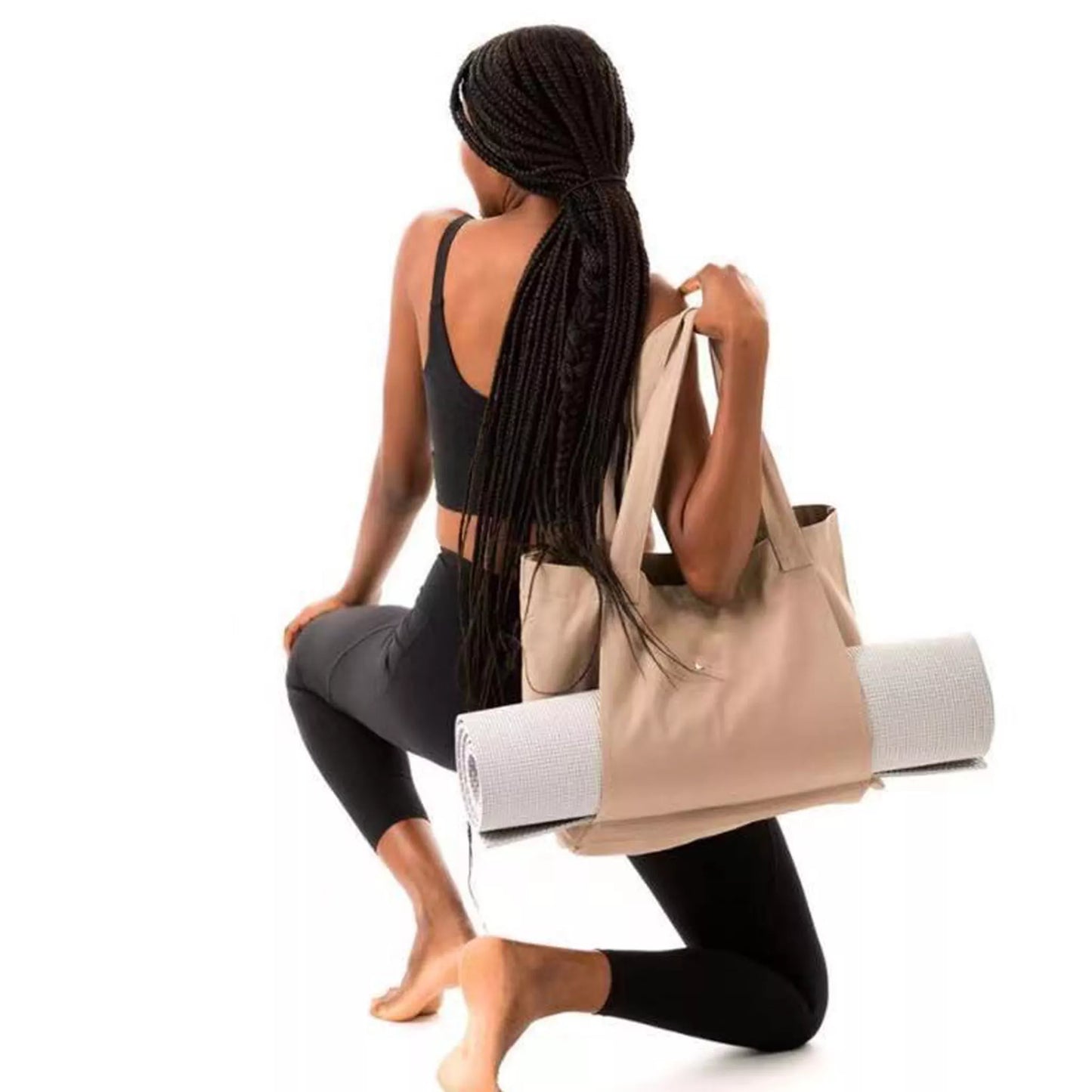 Yoga Mat Tote Bag – Lightweight with Side Pocket for Mat Storage
