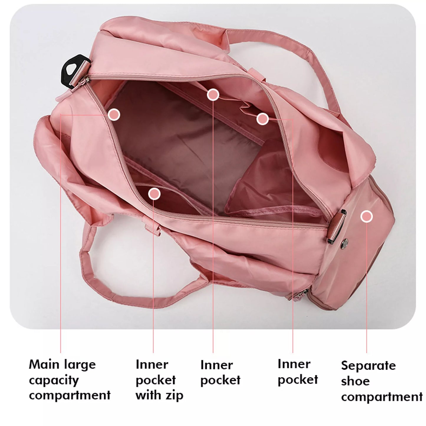 Yoga Bag 1 – Lightweight Yoga Duffel Bag with Built-in Yoga Mat Pocket